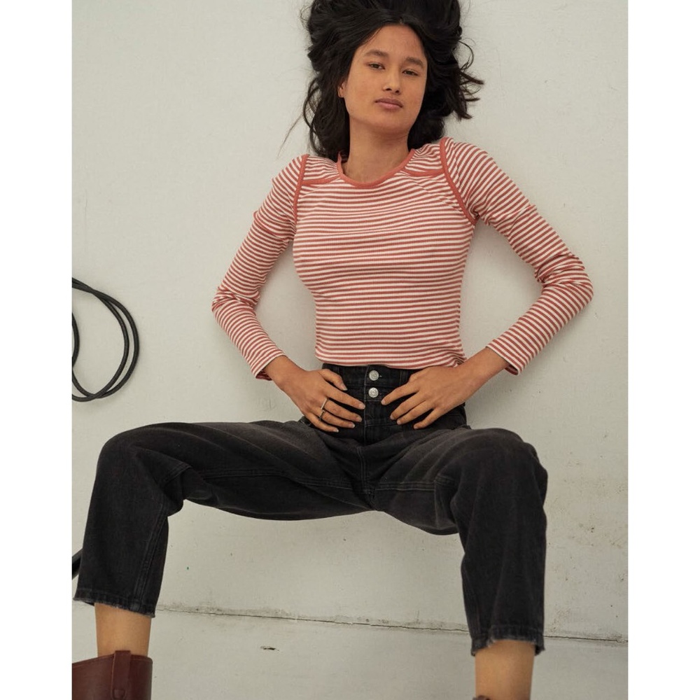 Current/Elliott Long Sleeve Striped Shirt